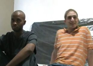 Interracial order of the day boys have cheerful sex for cash.