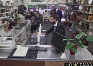 Desperate mature man fucked the pawnshop owner in the ass and gets his cock sucked